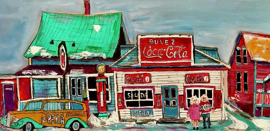Gas and Coke St. Agathe Memories Painting by Michael Litvack
