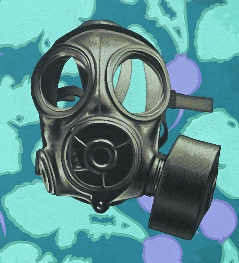 gas mask painting