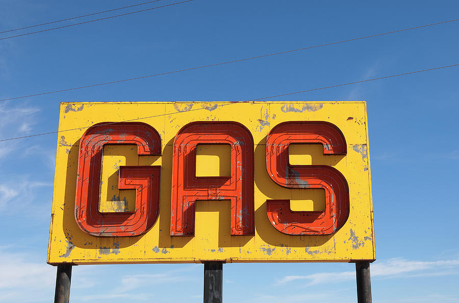 Gas Sign Photograph by Rob Atkins