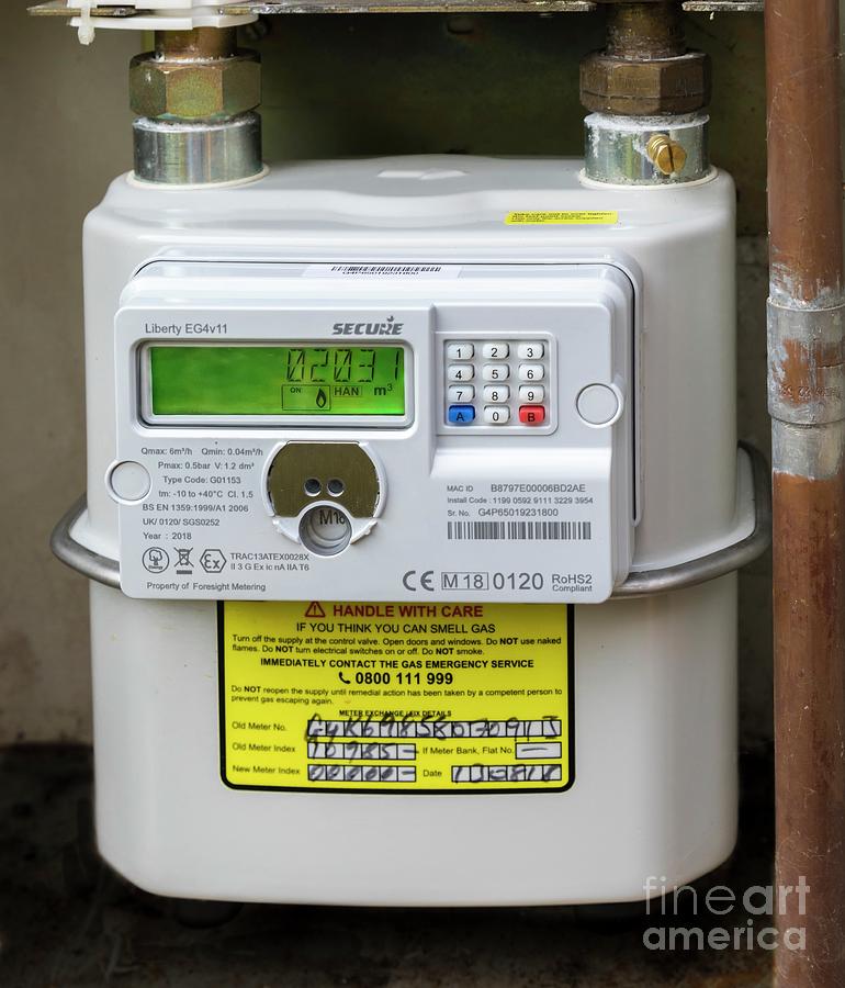 Gas Smart Meter Photograph by Martyn F. Chillmaid/science Photo Library Fine Art America