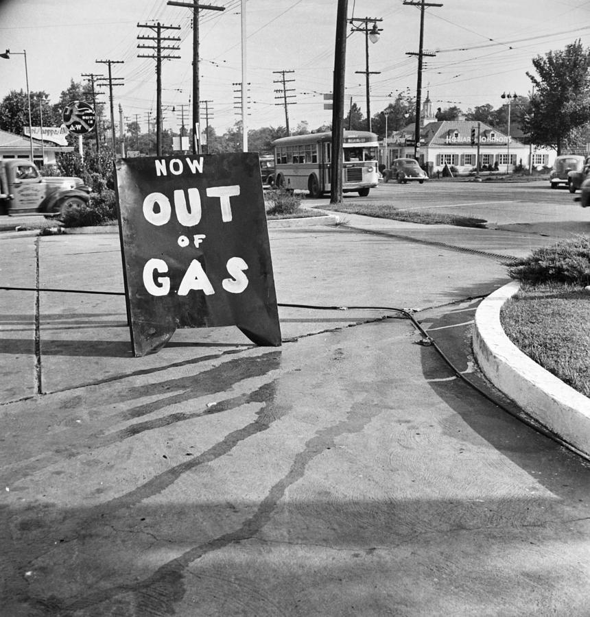 Gas Station, 1942 Photograph by Marjory Collins