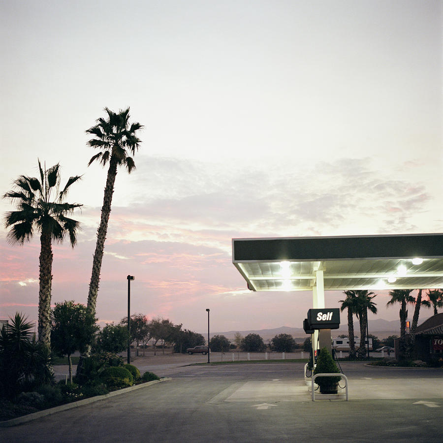 Gas Station At Dusk Photograph by Bryce Duffy