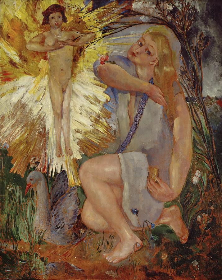 Gaslisa -Lise the gooseherd-. 1888-89 Canvas, 72 x 58 cm. Painting by Ernst Josephson