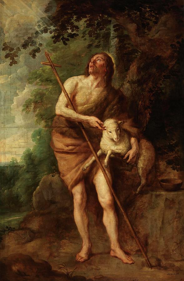 Gaspar de Crayer / Saint John the Baptist, ca. 1655, Flemish School, Oil on canvas. Painting by Gaspar de Crayer -1584-1669- Gaspar de Crayer / Saint John the Baptist, ca. 1655, Flemish School, Oil on canvas. Painting by Gaspar de Crayer -1584-1669-