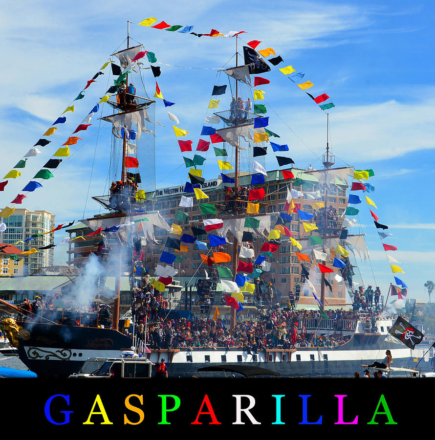 Gasparilla color poster work 1 Photograph by David Lee Thompson