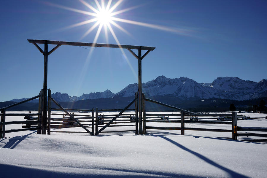 Gate To Ranch Near Stanley, Idaho Photograph by Chlaus Lotscher