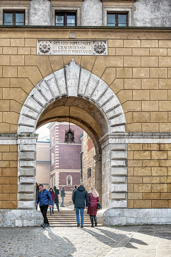 Gate to Royal Castle area, and Wawel cathedral in Cracow, UNESCO Photograph by Marek Poplawski