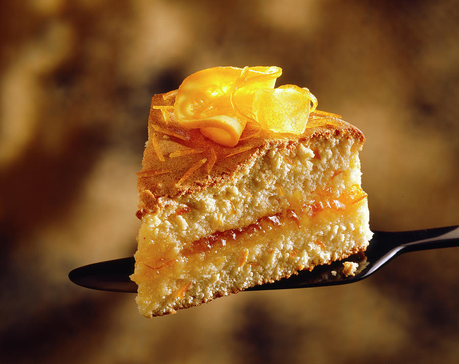 Cake Photograph - Gateau a Lorange Orange Cake by Hussenot - Photocuisine