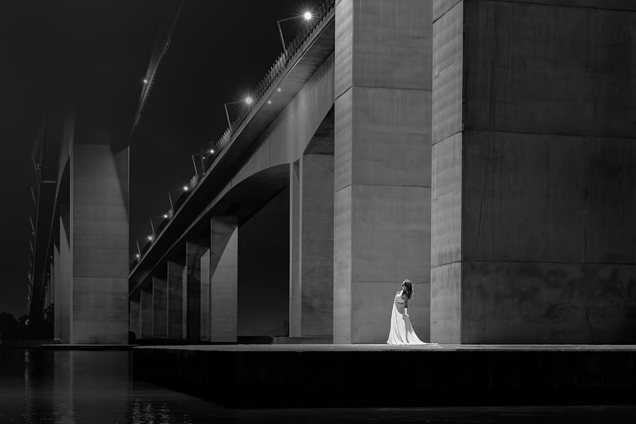 Gateway Bridge Bride Photograph by Craig Stampfli