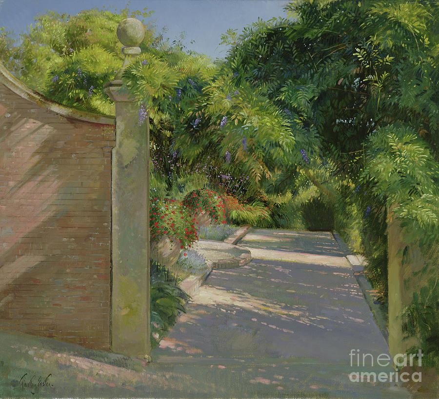 Gateway Into The Sundial Garden At Heligan Painting by Timothy Easton