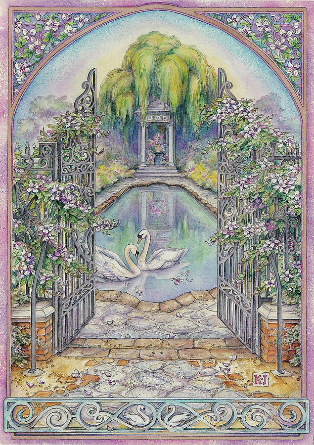 Garden Painting - Gateway by Kim Jacobs