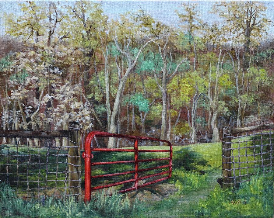 Gateway to Spring Painting by Rebecca Hauschild