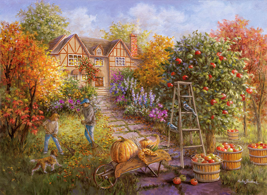 Landscape Painting - Gathering Fall by Nicky Boehme