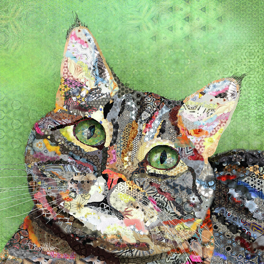 Gato Mixed Media by Dawn Allen