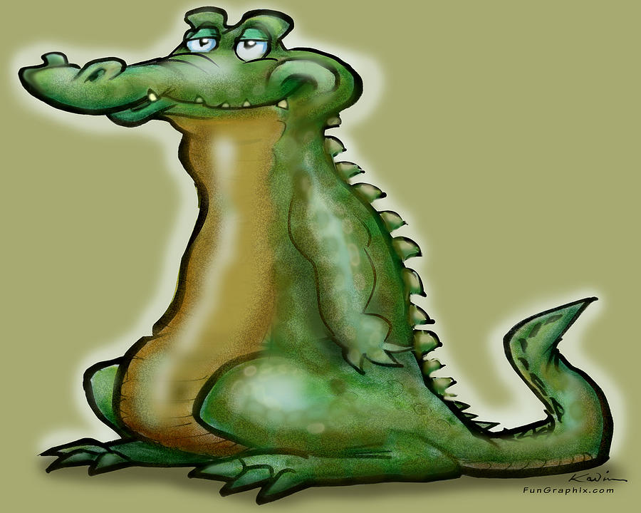 Gator Digital Art by Kevin Middleton