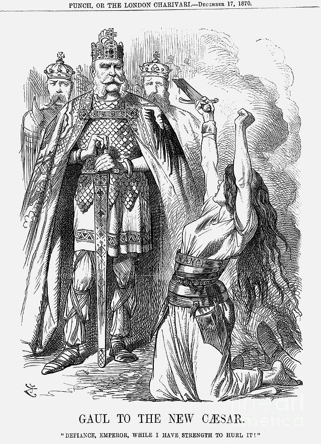 Gaul To The New Caesar, 1870. Artist Drawing by Print Collector