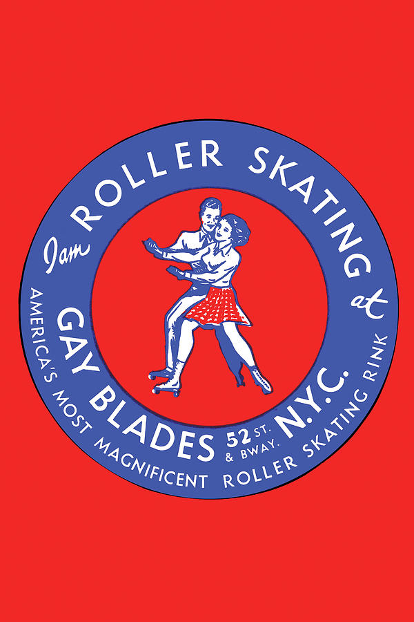 Gay Blades Roller Skating NYC Painting by Unknown