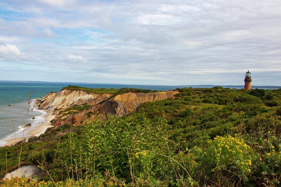 Gay Head Cliff's Lighthouse Photograph by Larry LeFoy - Fine Art America