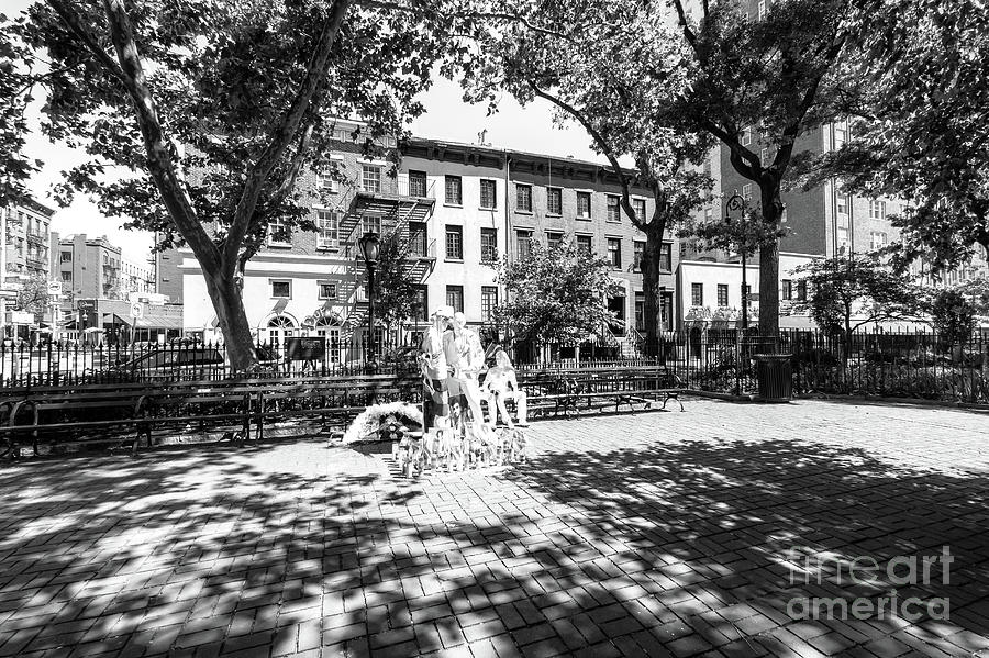 Gay Liberation Monument Shadows at Christopher Park in New York City Photograph by John Rizzuto