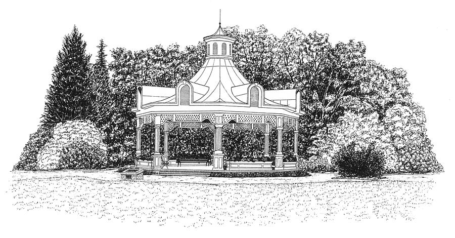 Gazebo Drawing by Sarah Purser - Fine Art America