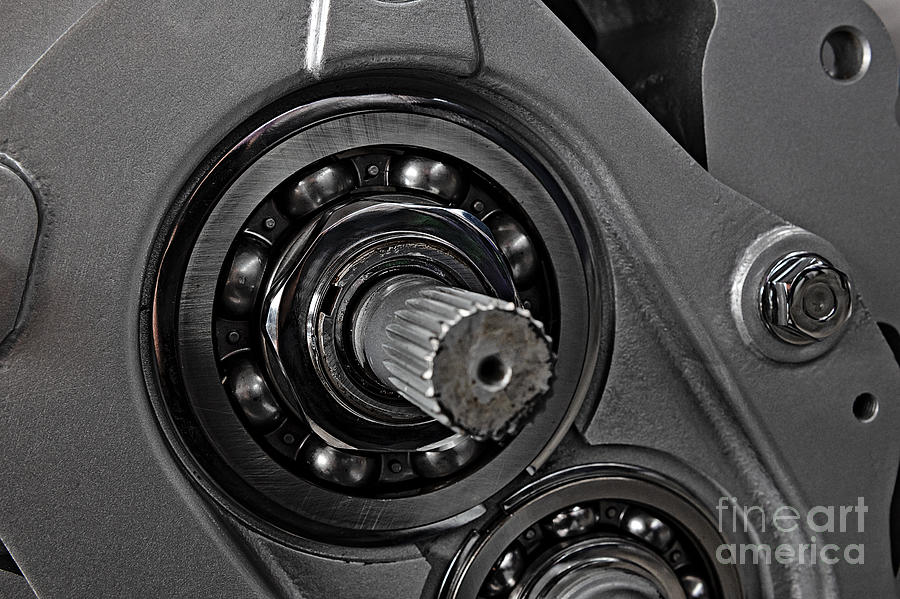 Gearboxes And Bearings In An Industrial Machine Photograph