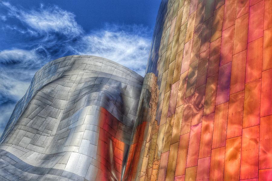 Architecture Photograph - Gehry Architecture, Seattle, Washington Usa by Randall Osterhuber