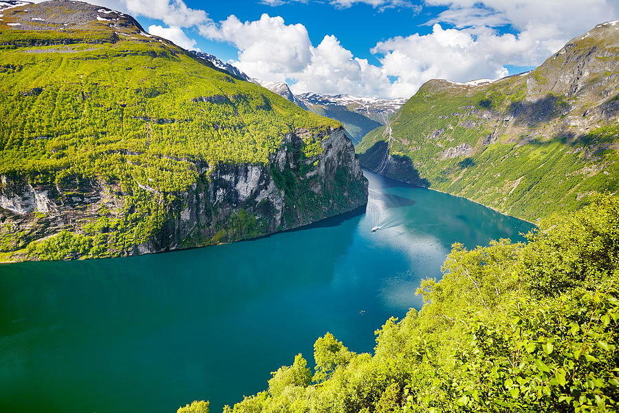 Mountain Photograph - Geiranger Fjord, Norway by Jan Wlodarczyk