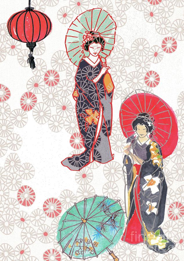 Geisha Mixed Media by Anna Platts | Fine Art America