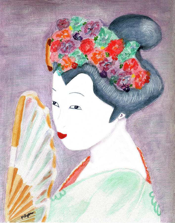 Geisha Painting by Paula Ayers