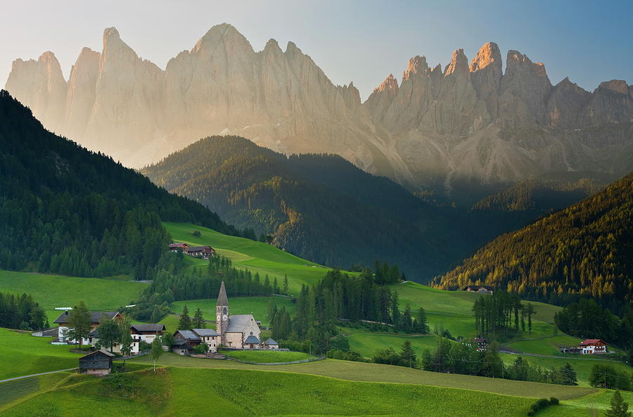 Geisler Mountain Range, Italy Digital Art by Rainer Mirau