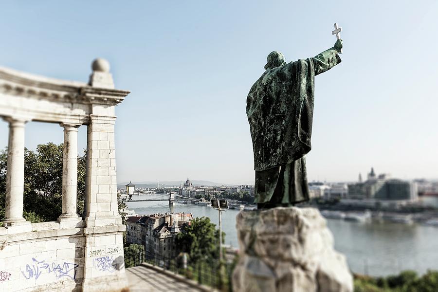 Gellrt Monument Above The Elisabeth Bridge, Budapest, Hungary Photograph by Jalag / Gerald Hnel