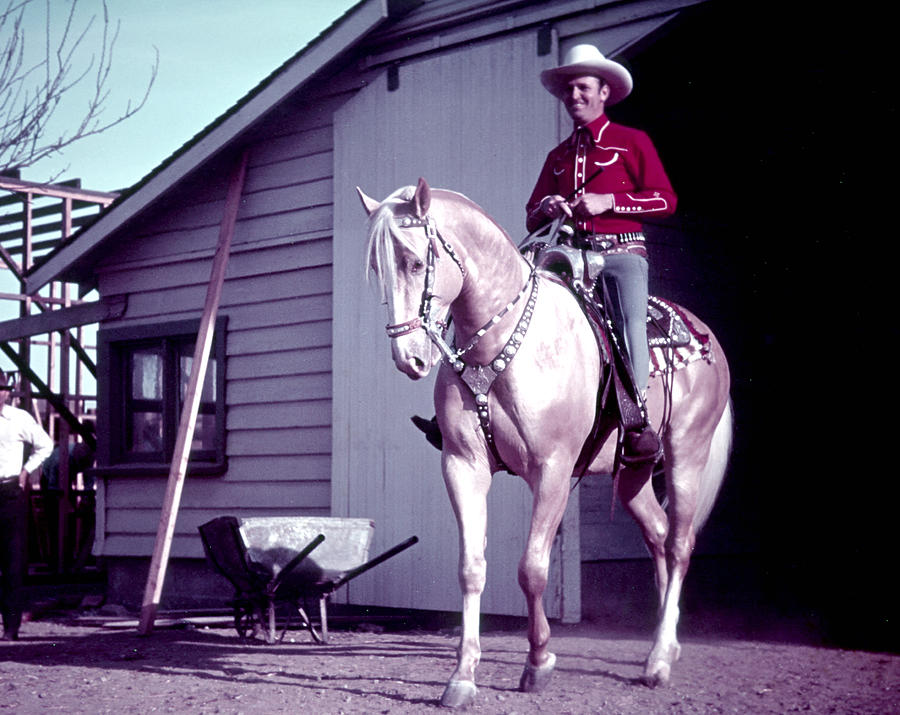 Gene Autry And Champion Photograph by Michael Ochs Archives