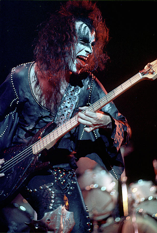 Gene Simmons Of Kiss Performing Photograph by Michael Ochs Archives