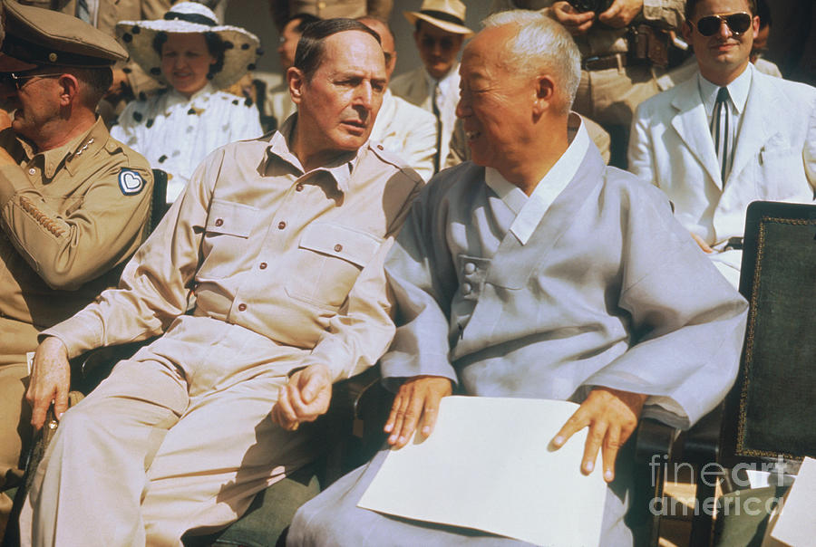 General Douglas Macarthur And President Photograph by Bettmann