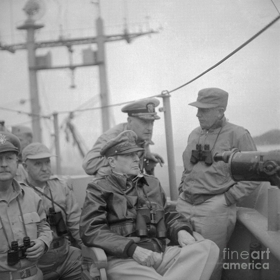 General Douglas Macarthur At Inchon Photograph by Bettmann