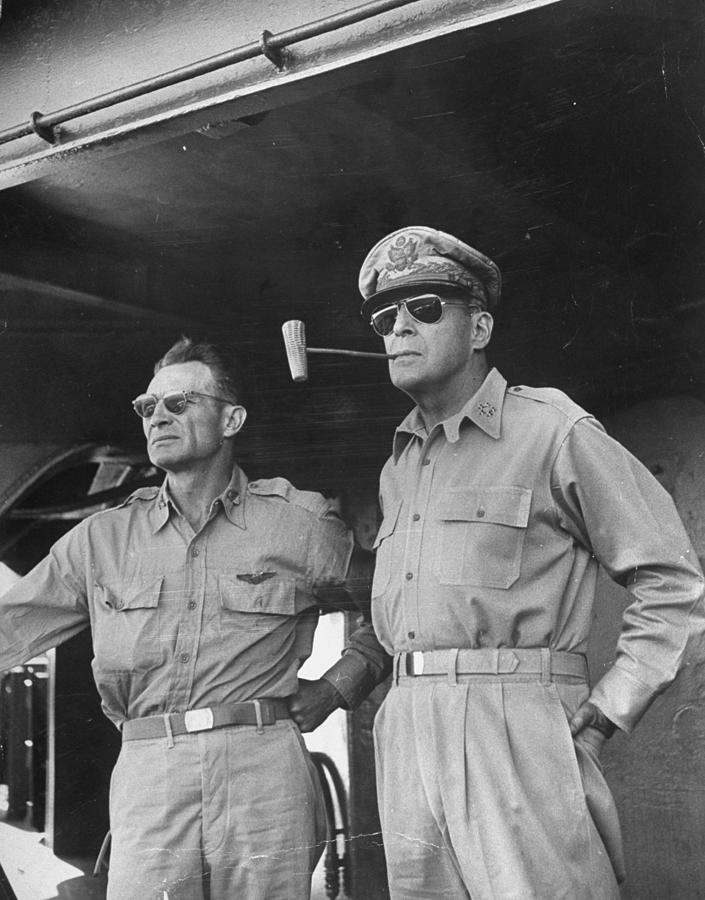 Pipe Photograph - General Douglas MacArthur by Carl Mydans