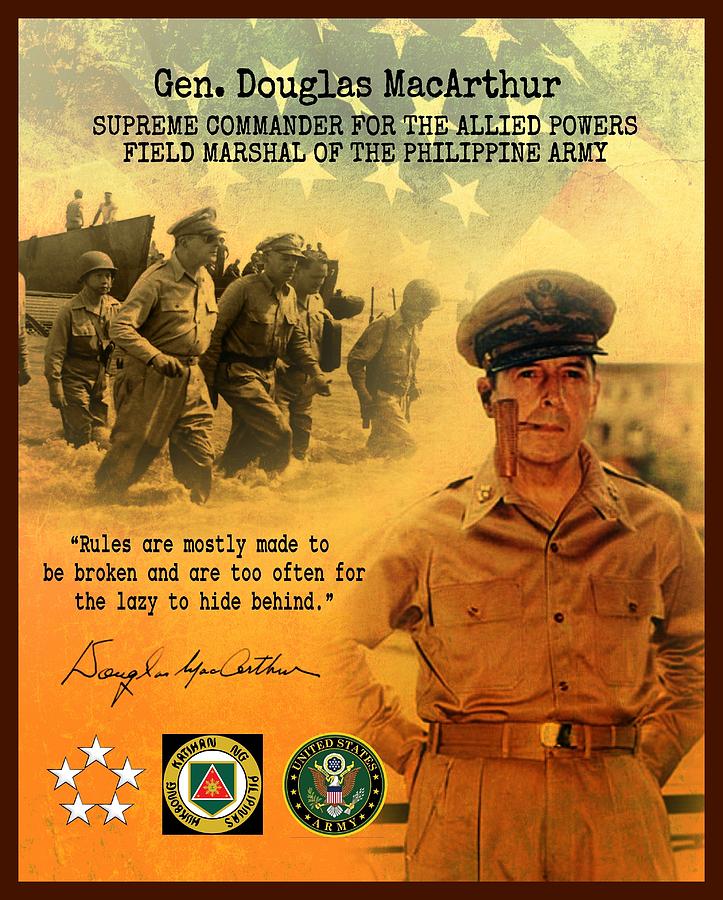 General Douglas MacArthur tribute Digital Art by John Wills