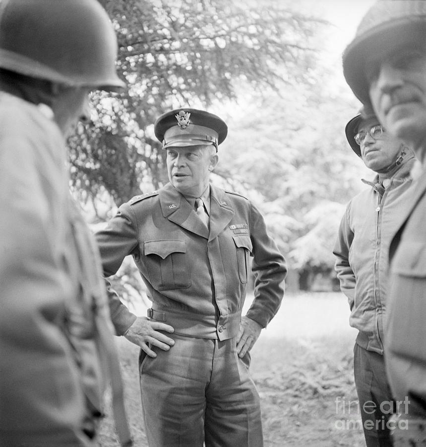 General Dwight D. Eisenhower Talking Photograph by Bettmann