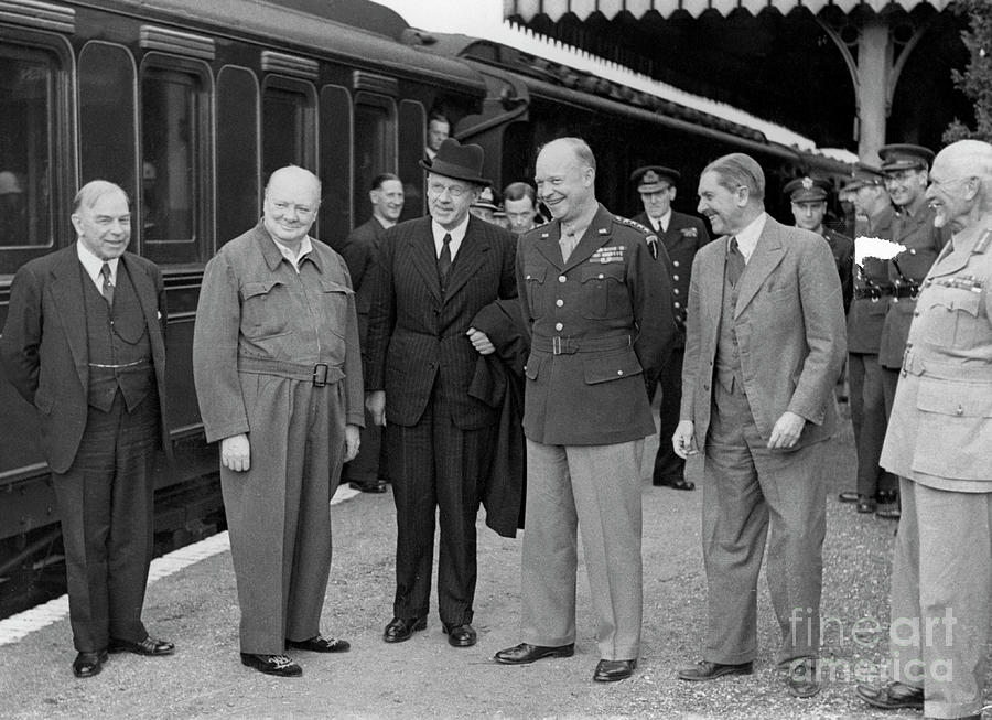 General Eisenhower And Colleagues Photograph by Bettmann