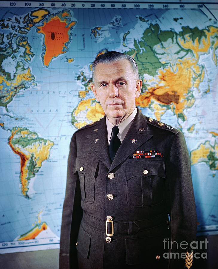 General George C. Marshall Standing Photograph by Bettmann
