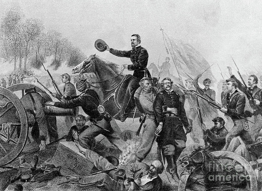 General Grant Leading Troops In Battle Photograph by Bettmann