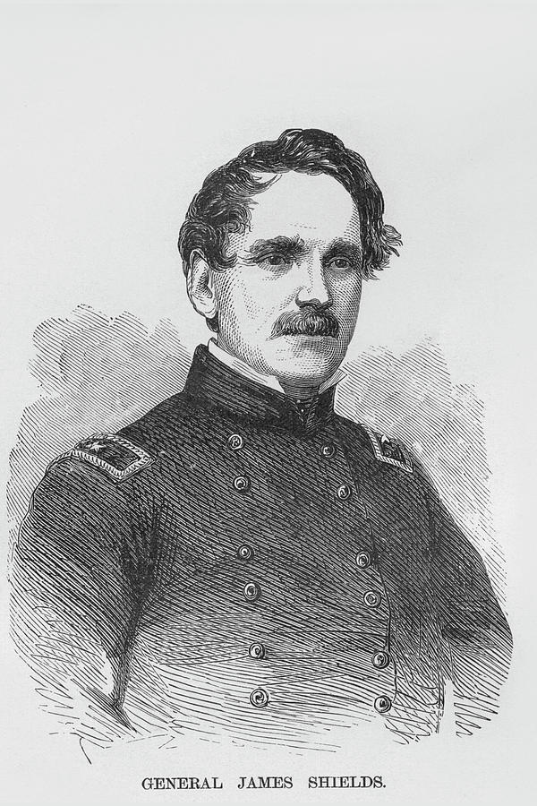 General James Shields Painting by Frank Leslie