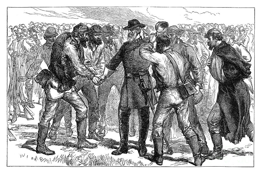 General Lee Taking Farewell Drawing by Print Collector General Lee Taking Farewell Drawing by Print Collector
