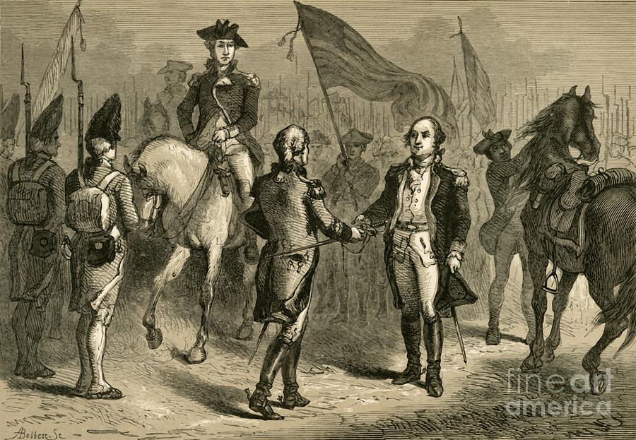 General Lincoln Receiving Cornwalliss Drawing by Print Collector