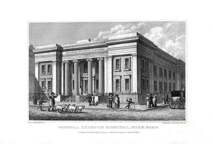 General Lying-in Hospital, York Road Drawing by Print Collector