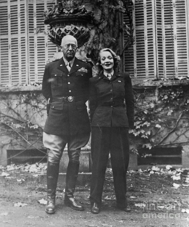 General Patton And Marlene Dietrich Photograph by Bettmann General Patton And Marlene Dietrich Photograph by Bettmann