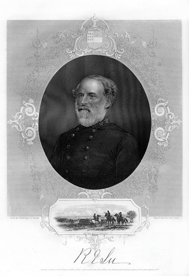 General Robert E Lee, Confederate Drawing by Print Collector