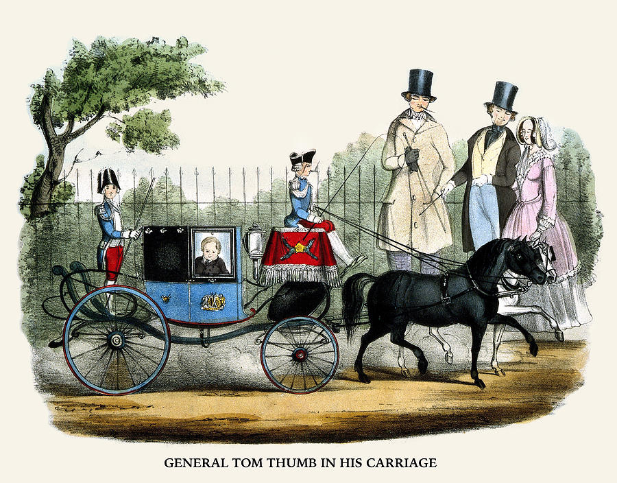 General Tom Thumb, in his carriage Painting by Unknown