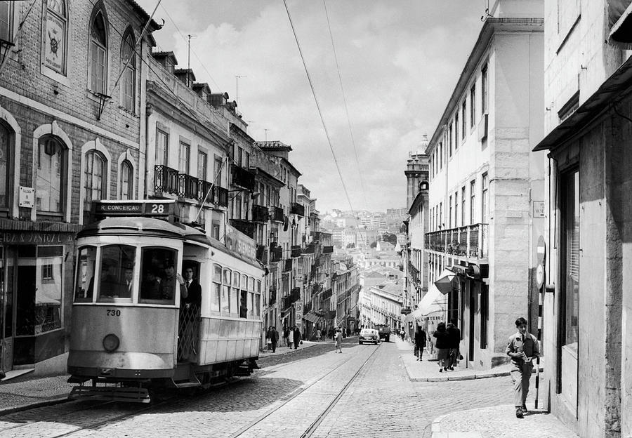 General View Of A Street In Lisbon In Photograph by Keystone-france General View Of A Street In Lisbon In Photograph by Keystone-france