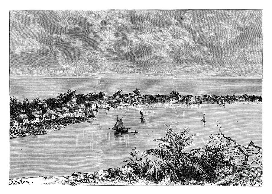 General View Of Hopetown, Abaco Island Drawing by Print Collector